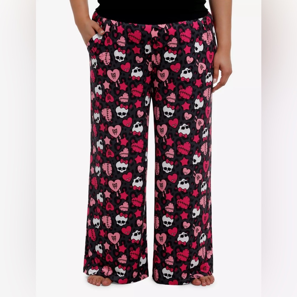 Monster‎ High Skullette Heart Icon Pajama Pants Plus Size Hot Topic